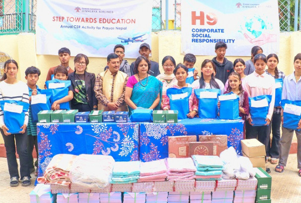 हिमालय  एअरलाइन्सद्वारा प्रयास नेपालका बालबालिकाहरूलाई वर्षभरिका लागि आवश्यक शैक्षिक सामग्री प्रदान