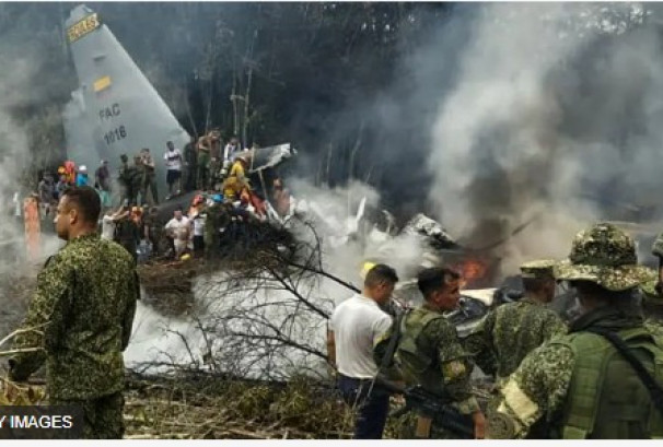 कोलम्बियामा सैनिक बोकेको विमान दुर्घटना, कम्तीमा ६६ जनाको मृत्यु