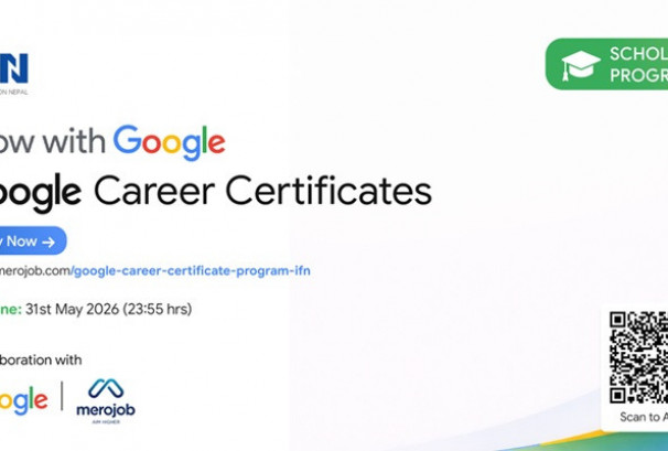 आईसीटी फाउन्डेसन नेपालद्वारा गुगल करियर प्रमाणपत्रका लागि ५०० पूर्ण छात्रवृत्ति खुल्ला