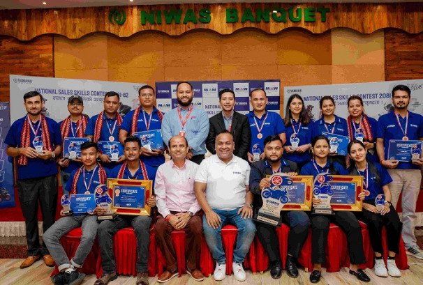 यामाहा नेपालद्वारा उत्कृष्ट सेल्स प्रतिभालाई सम्मान गर्दै ‘नेसनल सेल्स स्किल कन्टेस्ट २०८२’ सम्पन्न