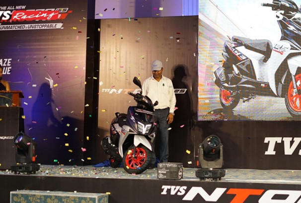 जगदम्बा मोटर्सद्वारा नेपालमा TVS NTORQ 125 Race XP Blaze Blue सार्वजनिक