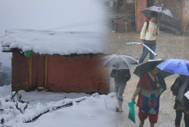 आज देशका यी भागमा छ हिमपात र वर्षाको सम्भावना