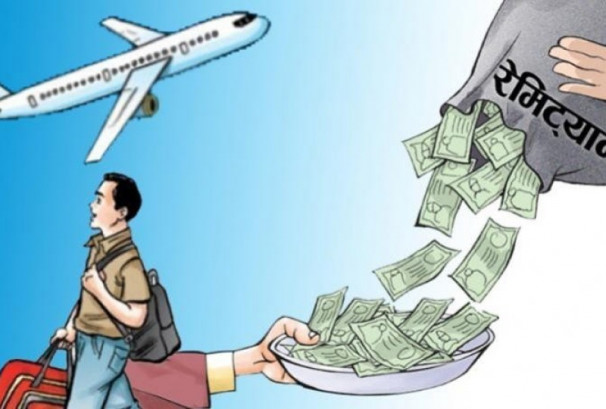 चार महिनामा रु.६.८७ खर्ब रेमिट्यान्स भित्रियो