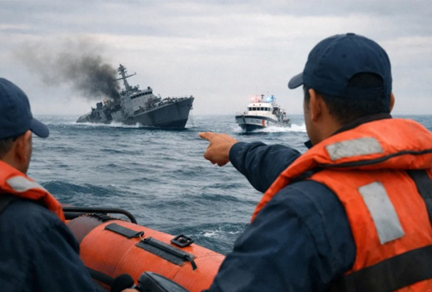 इरानी नौसैनिक जहाज श्रीलंका नजिक डुब्दै, उद्धार कार्य जारी