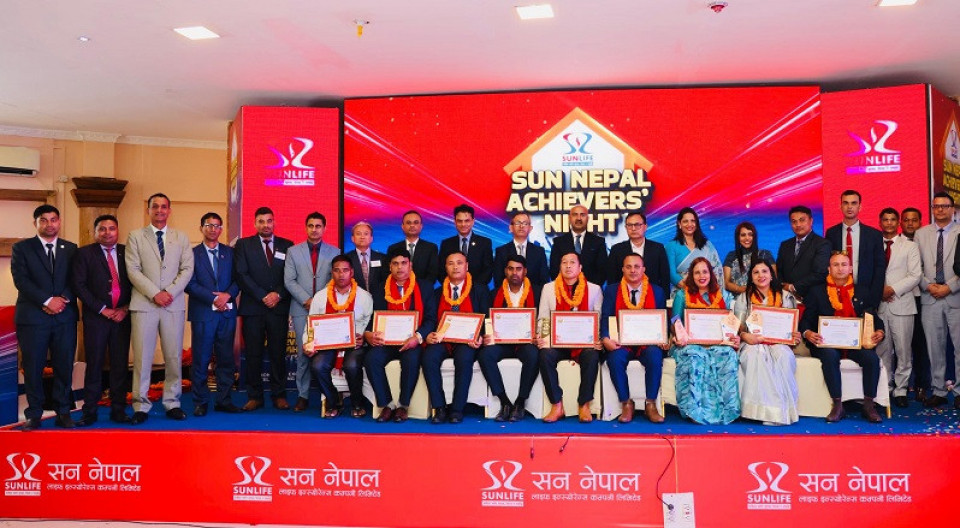 ३५० भन्दा बढी अभिकर्ताको सहभागितामा ‘सन नेपाल एचिभर नाइट २०८२’ सम्पन्न