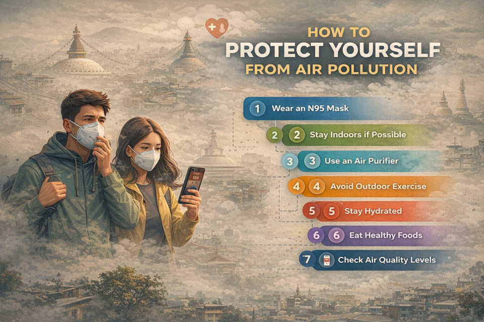 सासै जोखिममा: काठमाडौँको प्रदूषणबाट जोगिने ७ उपाय