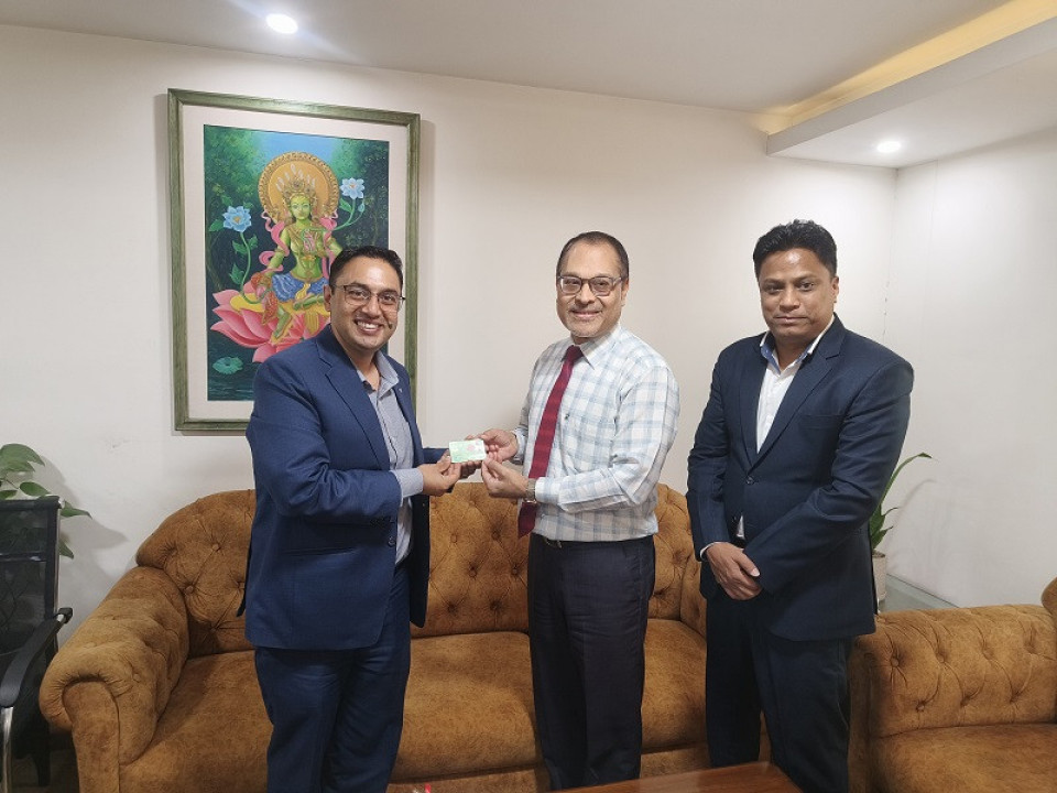 सांग्रिला डेभलपमेन्ट बैंकबाट एससीटी–युनियनपे कार्ड सेवा सुरु