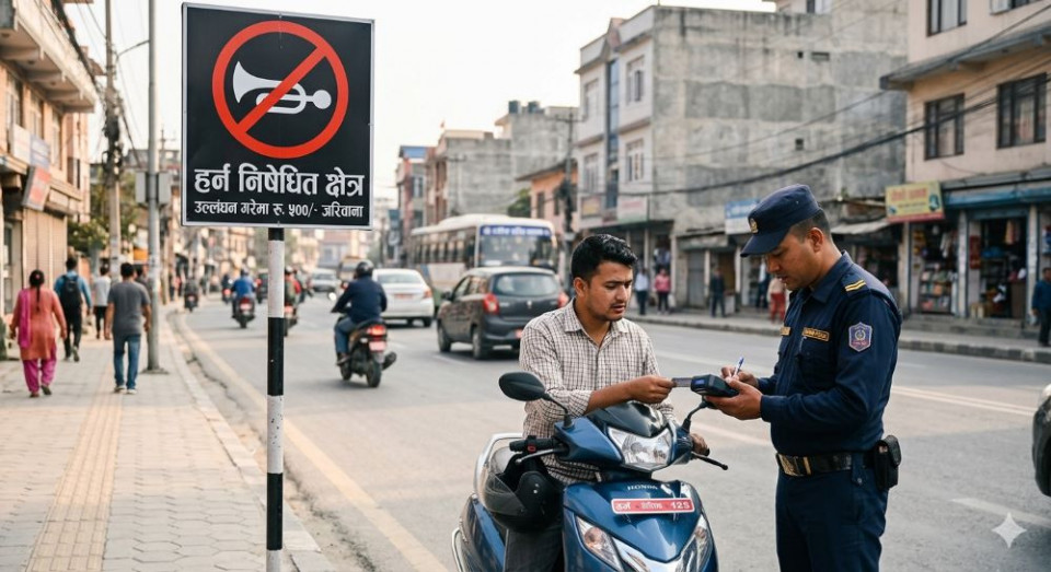 काठमाडौँमा ‘नो हर्न’ अभियान, २०० भन्दा बढी सवारीचालक कारबाहीमा
