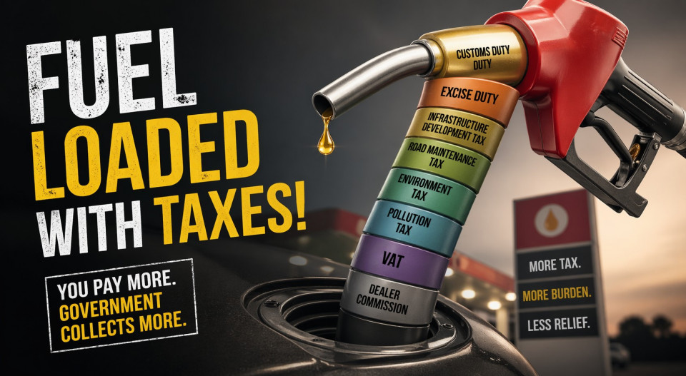 नेपालीले किन्ने इन्धनमा ८ तहका कर: प्रतिलिटर ५७ रुपैयाँभन्दा बढी सरकारलाई