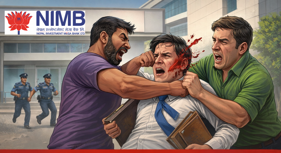 नेपाल इन्भेष्टमेन्ट मेगा बैंकका कर्मचारीमाथि कुटपिट, दोषीमाथि कारबाही नभए बैंक बन्द गर्ने युनियनको चेतावनी