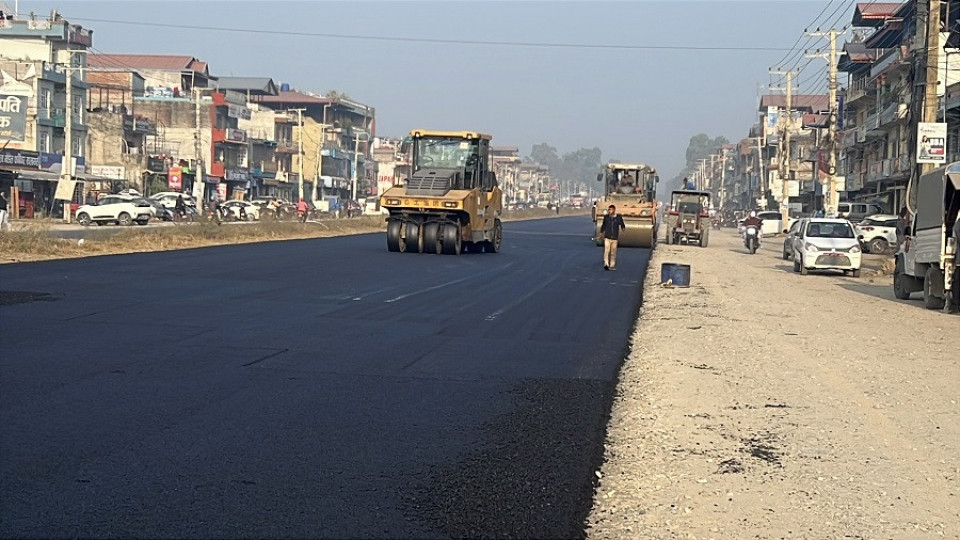 दाउन्ने खण्डमा काम अन्तिम चरणमा, अधिकांश ढलान सम्पन्न
