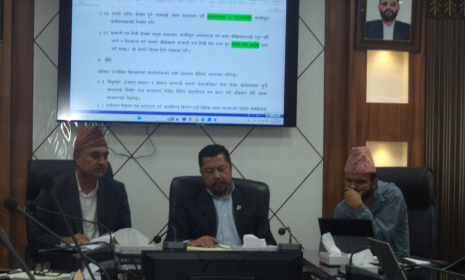 विद्युत नीतिमाथि आन्तरिक छलफल, समग्र ऊर्जा क्षेत्रको विकासमा जोड