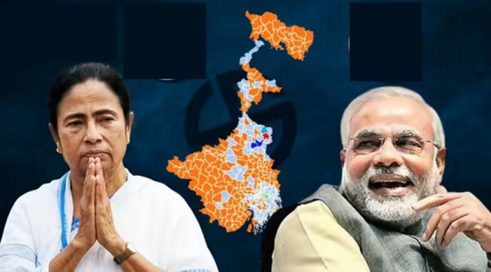पश्चिम बंगालमा पहिलोपटक भाजपाको सरकार बन्ने निश्चित, ढल्यो डेढ दशक लामो ममताको शासन