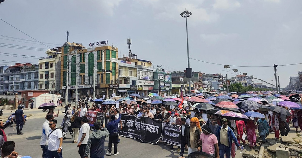सार्वजनिक जग्गा हटाउने अभियानविरुद्ध सुकुम्बासीको बुटवलमा प्रदर्शन, वैकल्पिक व्यवस्थाको माग
